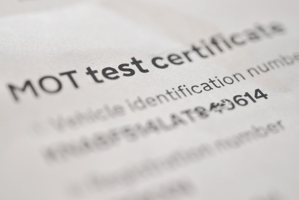 MOT Test Certificate