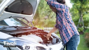 7 Reasons to Get Your Car Ready for Easter Bank Holiday 2025. Woman looking under her car bonnet.